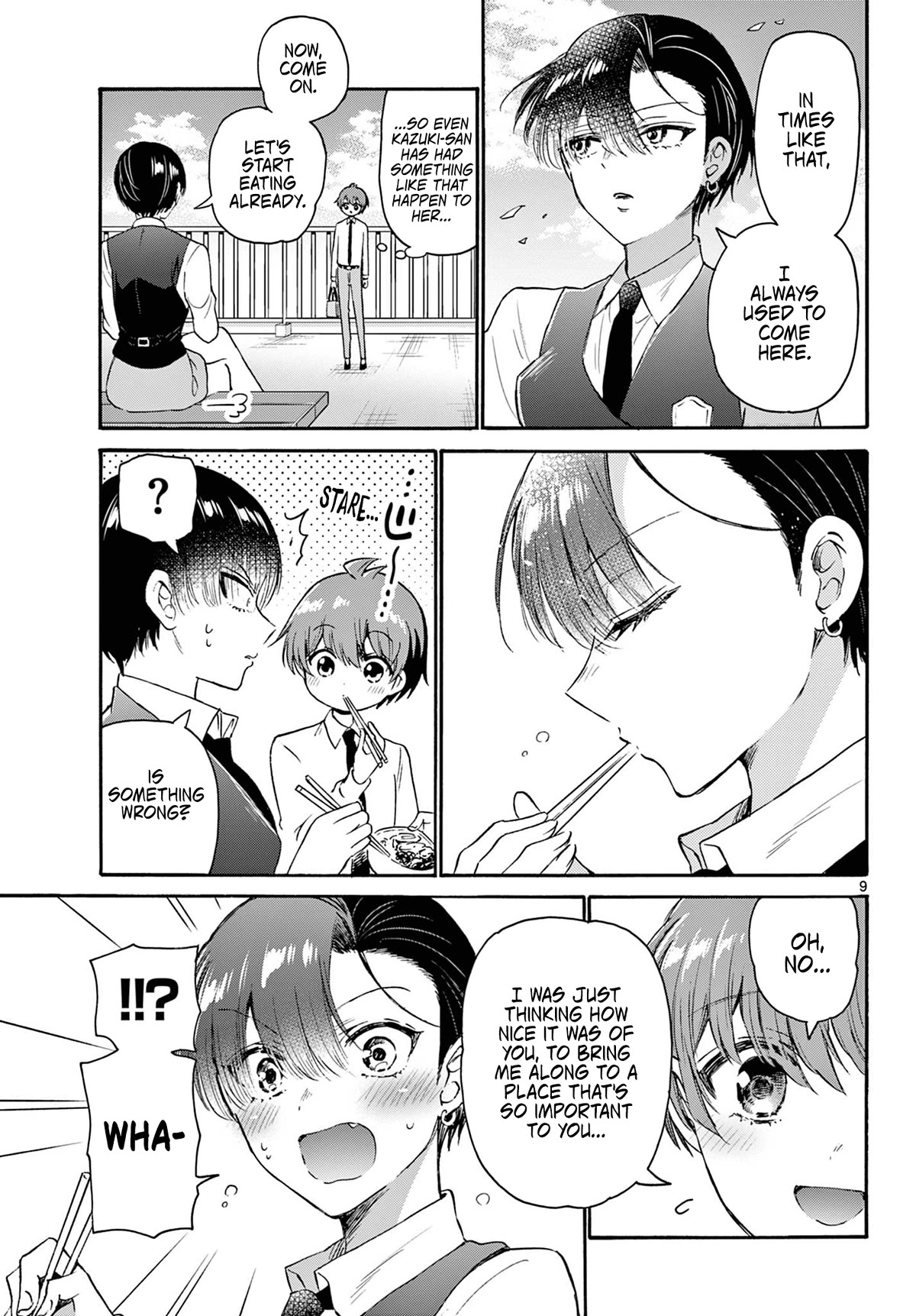Mikadono Sanshimai wa Angai, Choroi Chapter 70 page 9 - Chapter 70: What is a "good partner"? -Kazuki's feelings-