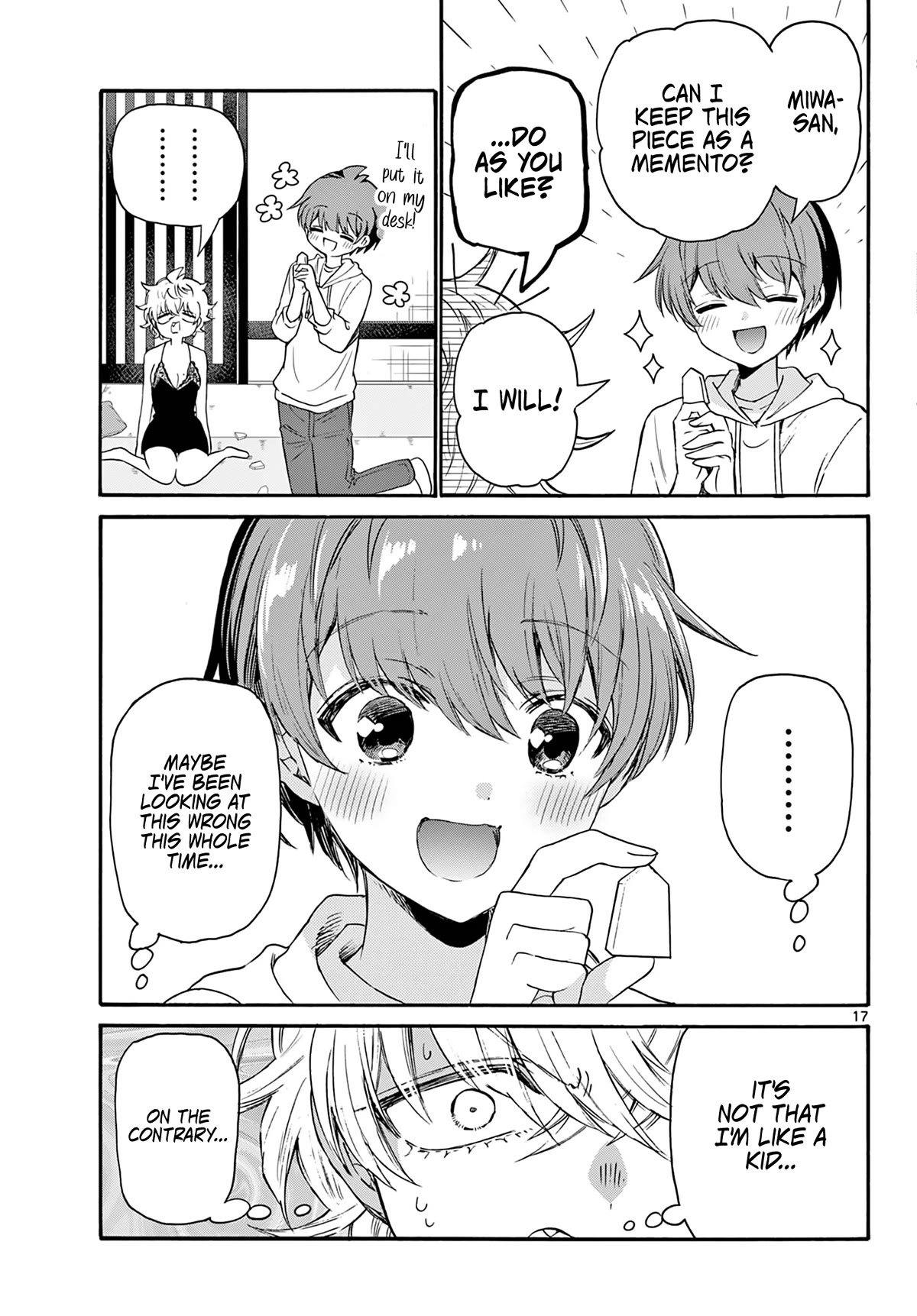 Mikadono Sanshimai wa Angai, Choroi Chapter 71 page 17 - Chapter 71: What is a "good partner"? -Miwa's feelings-