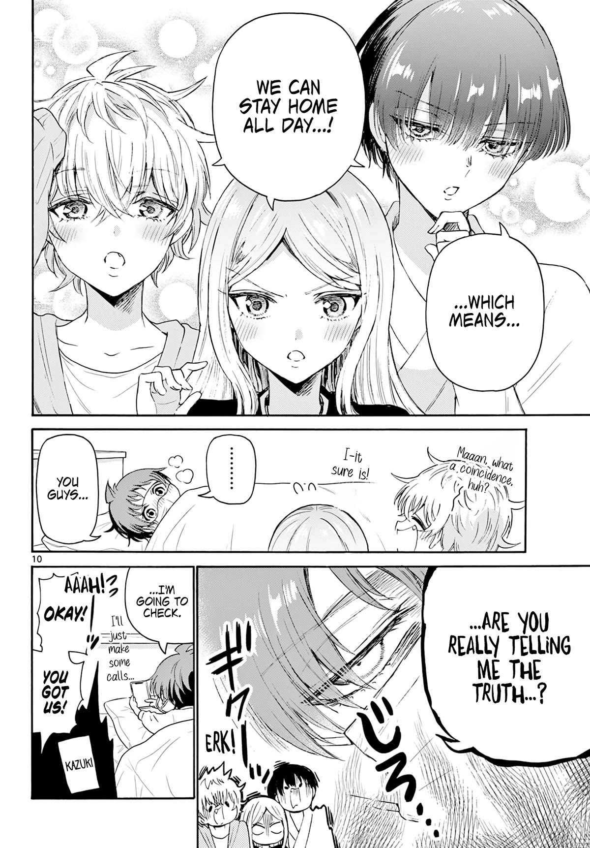 Mikadono Sanshimai wa Angai, Choroi Chapter 73 page 10 - Chapter 73: We won't leave you alone.