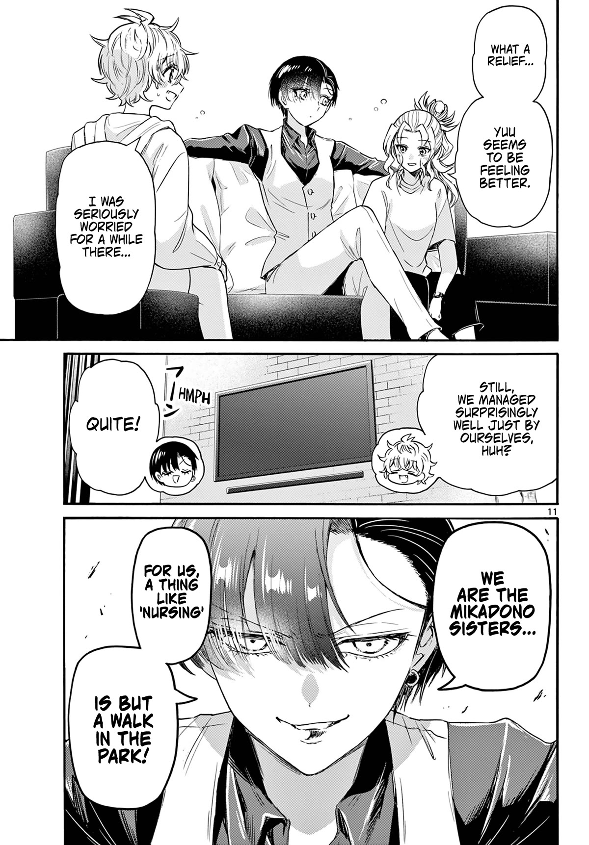 Mikadono Sanshimai wa Angai, Choroi Chapter 74 page 11 - Chapter 74: Whether you're asleep or awake.