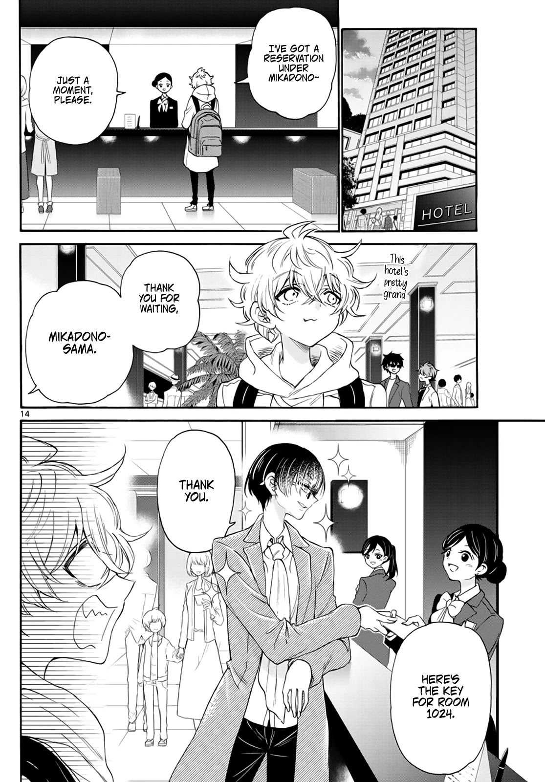 Mikadono Sanshimai wa Angai, Choroi Chapter 8 page 14 - Chapter 8: The three sisters, long ago