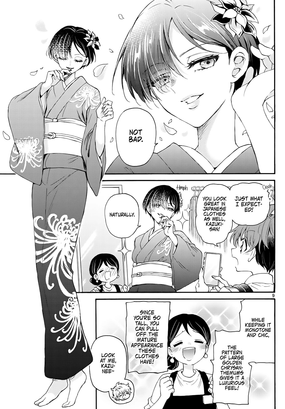 Mikadono Sanshimai wa Angai, Choroi Chapter 9 page 9 - Chapter 9: It really suits her