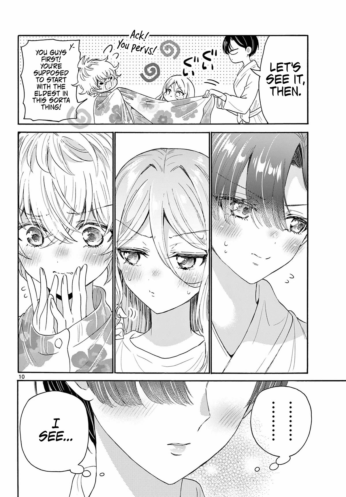 Mikadono Sanshimai wa Angai, Choroi Chapter 90 page 10 - Chapter 90: The swimsuits...?