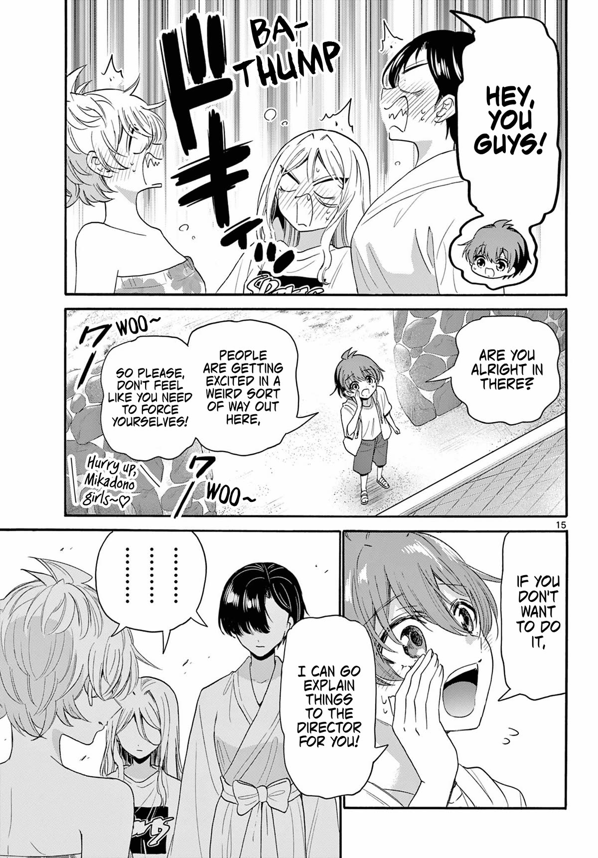 Mikadono Sanshimai wa Angai, Choroi Chapter 90 page 15 - Chapter 90: The swimsuits...?