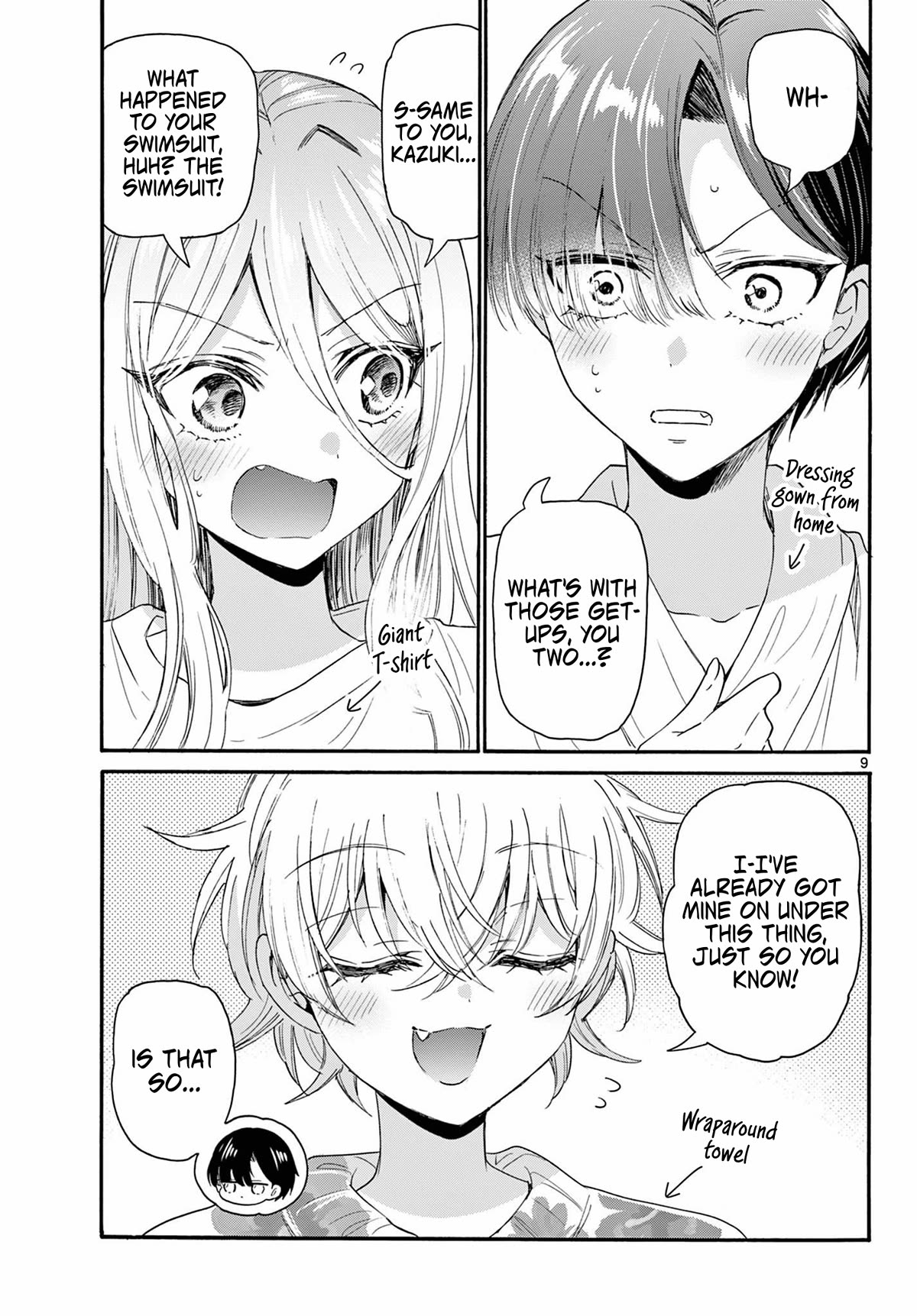 Mikadono Sanshimai wa Angai, Choroi Chapter 90 page 9 - Chapter 90: The swimsuits...?