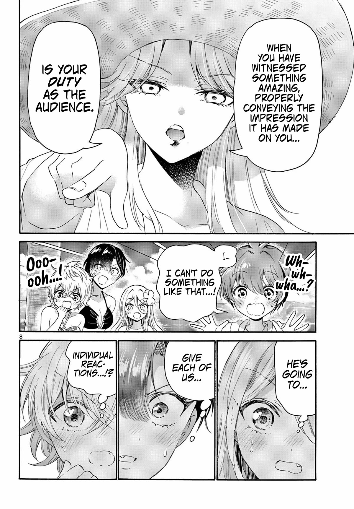 Mikadono Sanshimai wa Angai, Choroi Chapter 92 page 8 - Chapter 92: The audience's duty.