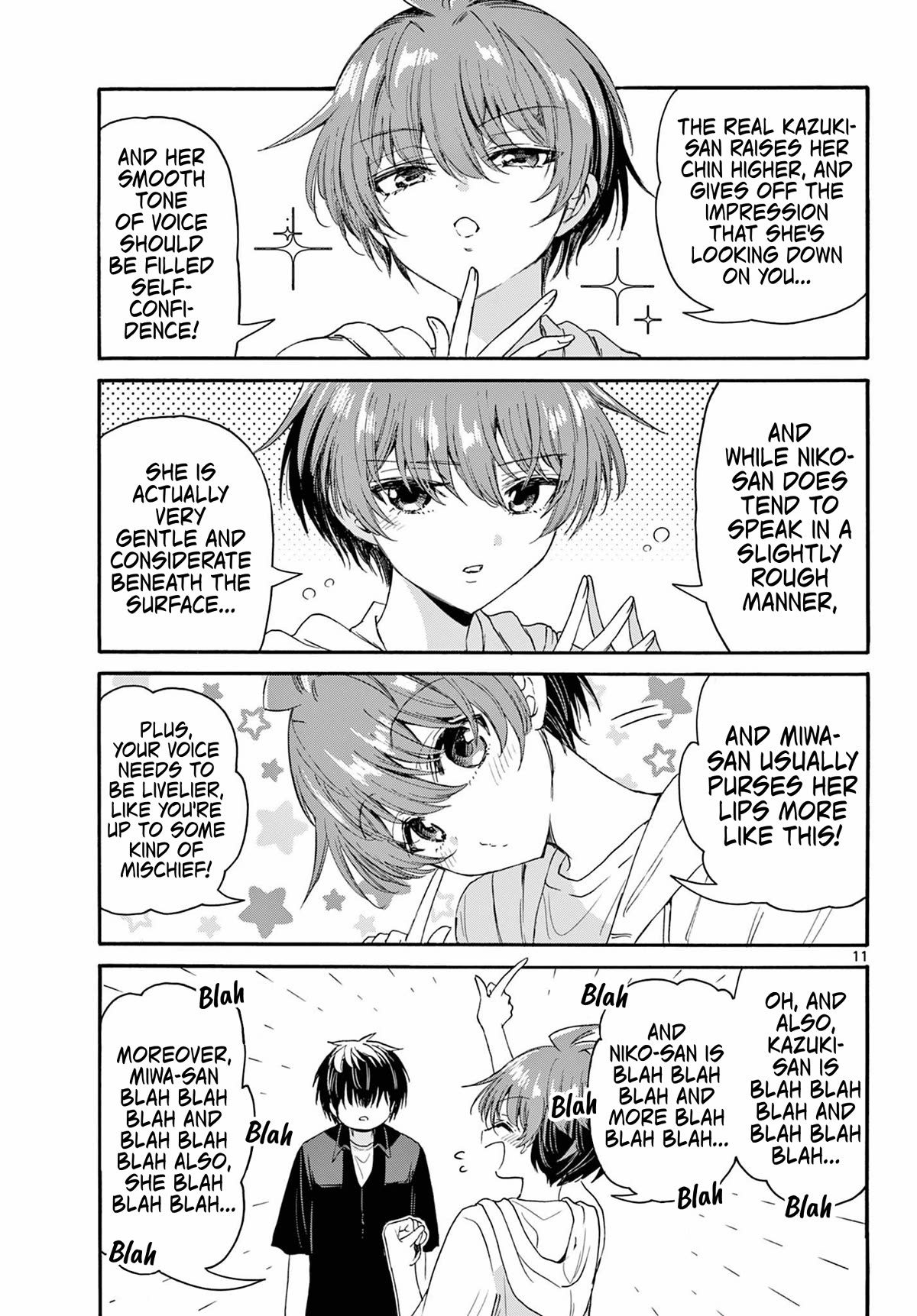 Mikadono Sanshimai wa Angai, Choroi Chapter 97 page 11 - Chapter 97: The night before the confessions.
