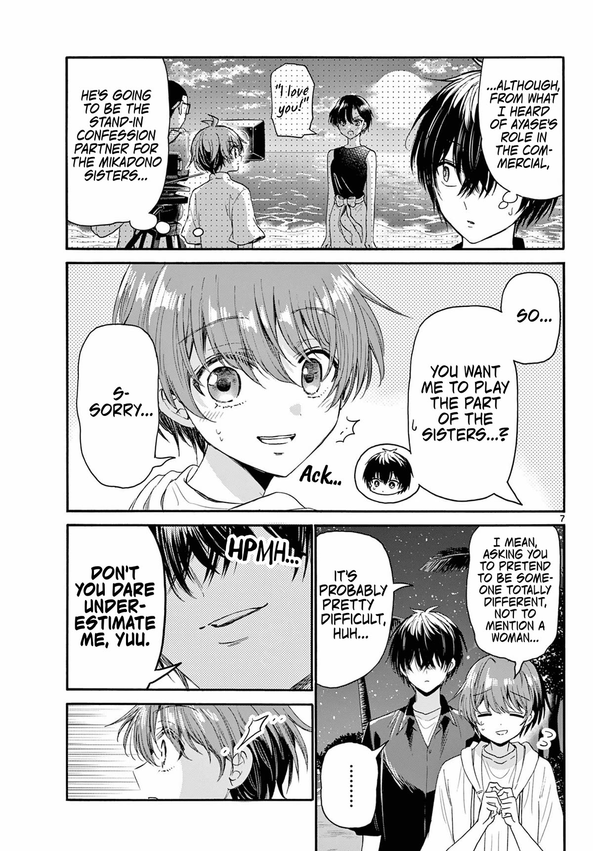 Mikadono Sanshimai wa Angai, Choroi Chapter 97 page 7 - Chapter 97: The night before the confessions.