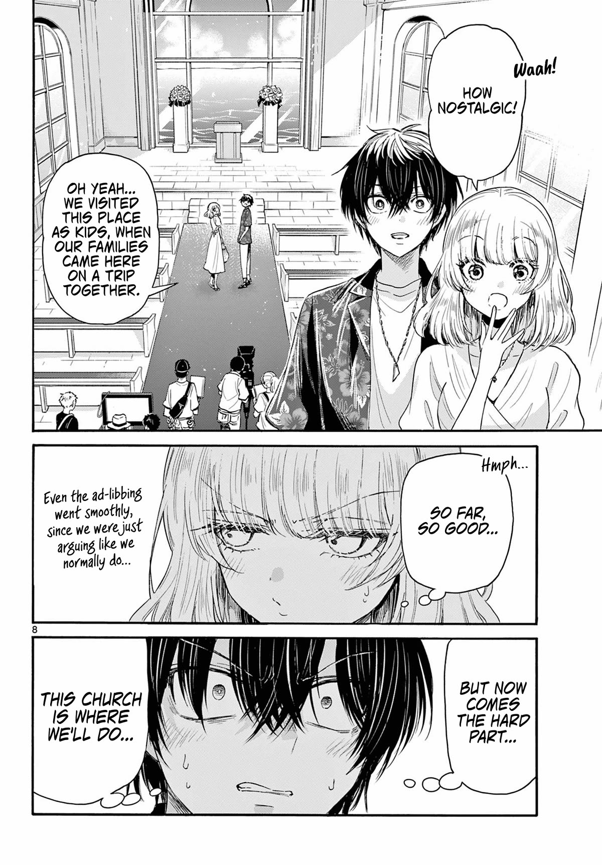 Mikadono Sanshimai wa Angai, Choroi Chapter 99 page 8 - Chapter 99: The Twin Stars' confessions.