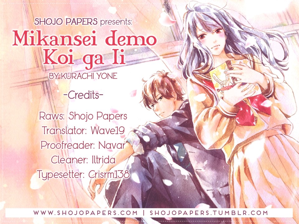 Mikansei Demo Koi ga Ii Chapter 5 page 1 - Chapter 5