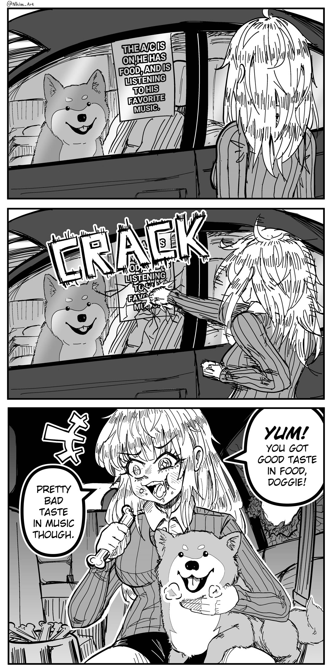 Mimi Chapter 23 page 1 - Chapter 23: Dog In Car.