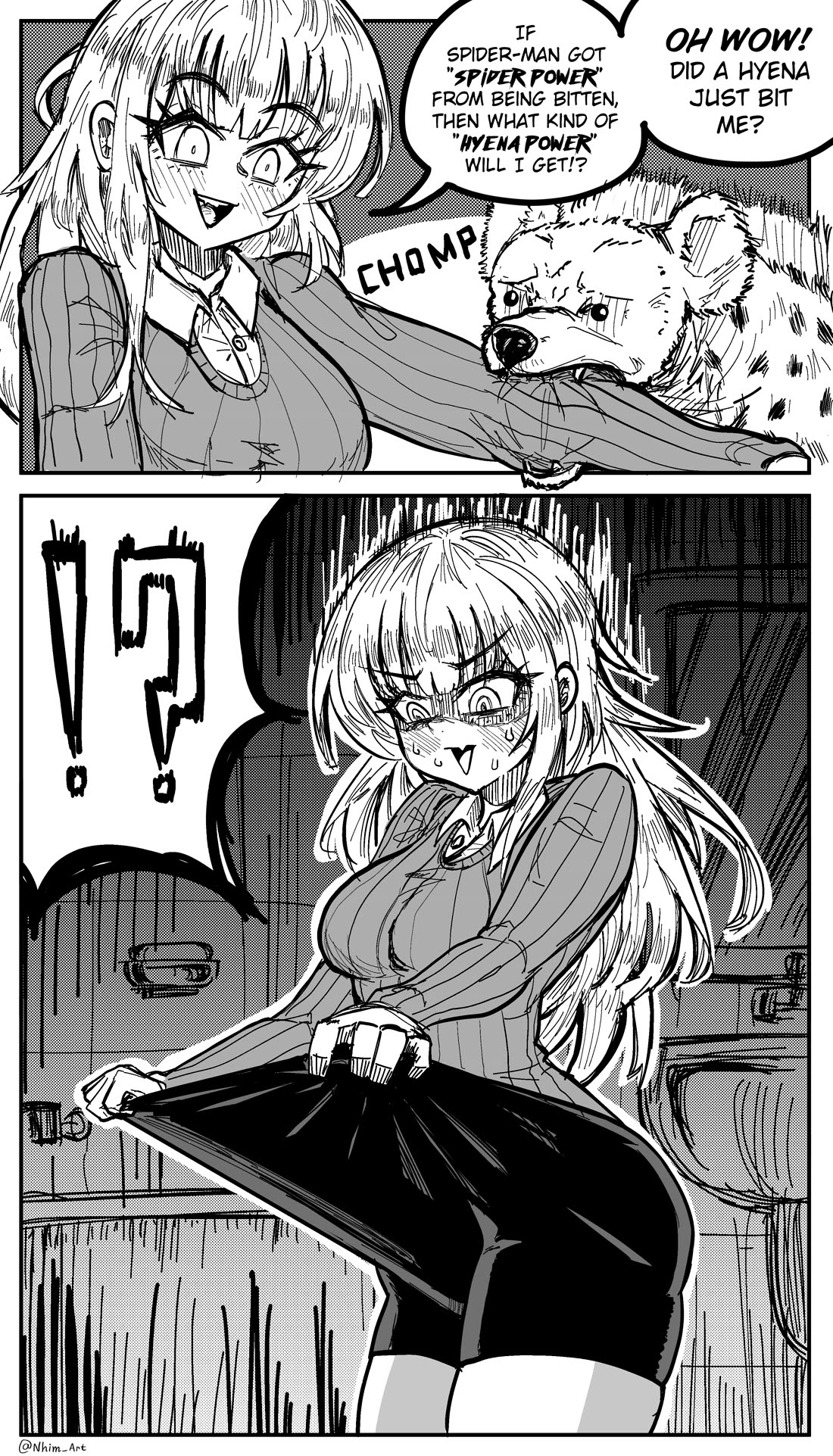 Mimi Chapter 4 page 1 - Chapter 4: Hyena power.
