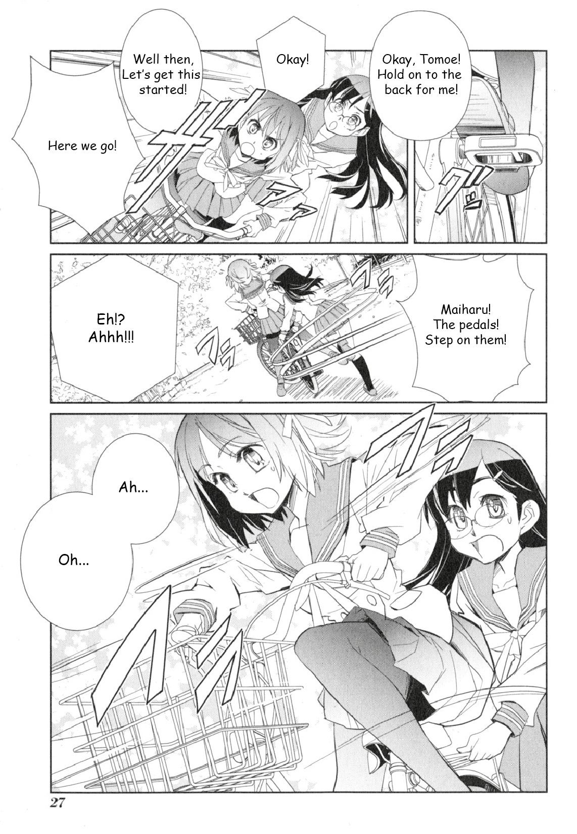 Minami Kamakura Koukou Joshi Jitenshabu Chapter 1.2 page 27 - Chapter 1 v2 : "My First Time Riding a Bike"