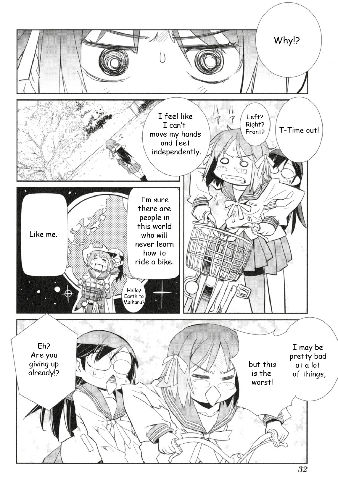 Minami Kamakura Koukou Joshi Jitenshabu Chapter 1.2 page 32 - Chapter 1 v2 : "My First Time Riding a Bike"