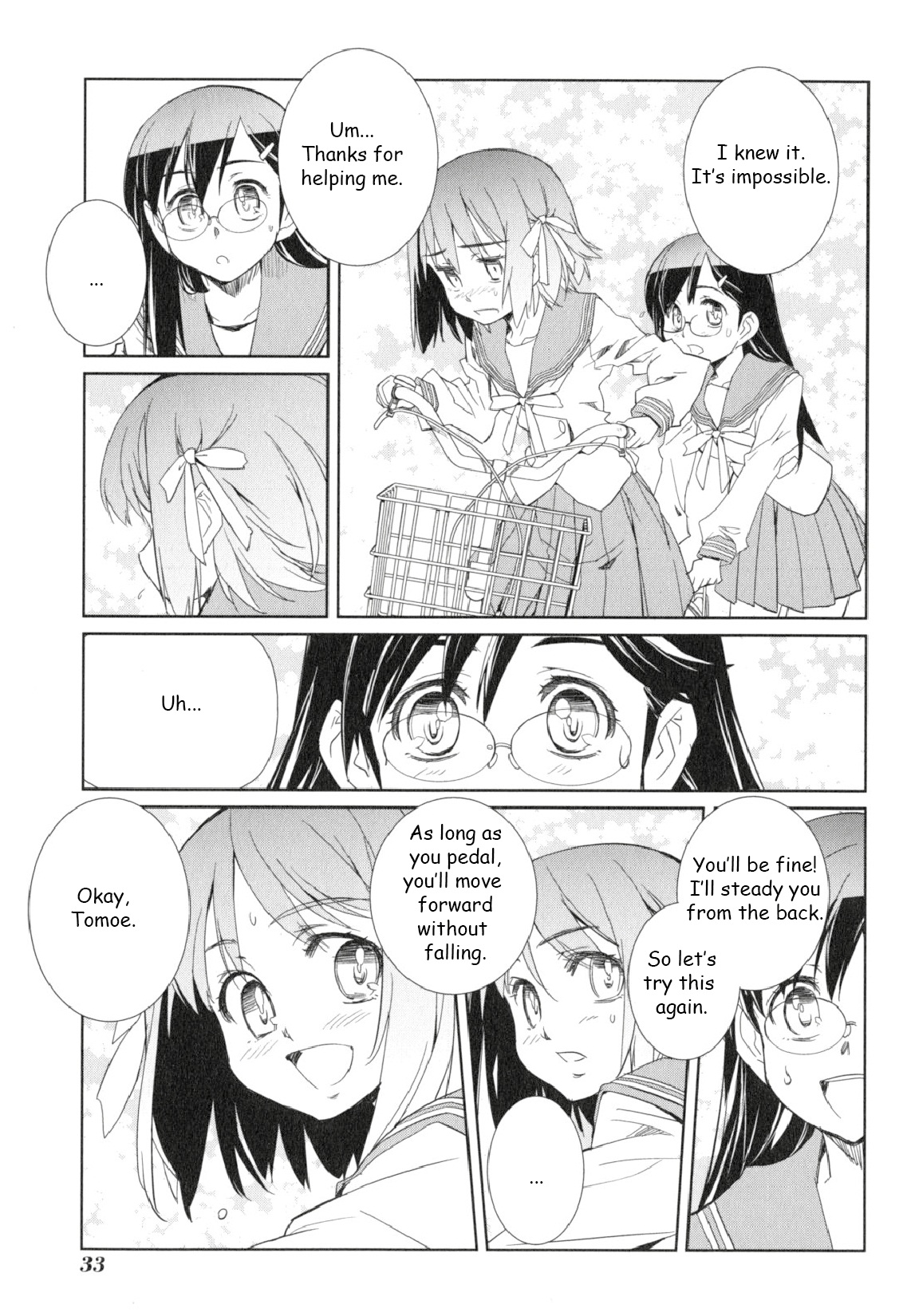 Minami Kamakura Koukou Joshi Jitenshabu Chapter 1.2 page 33 - Chapter 1 v2 : "My First Time Riding a Bike"