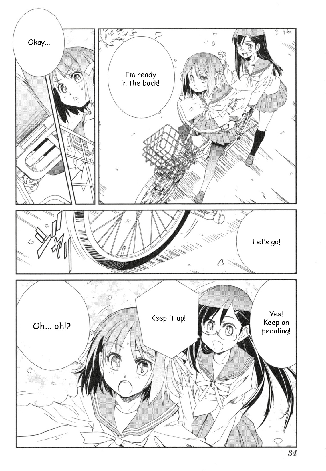 Minami Kamakura Koukou Joshi Jitenshabu Chapter 1.2 page 34 - Chapter 1 v2 : "My First Time Riding a Bike"