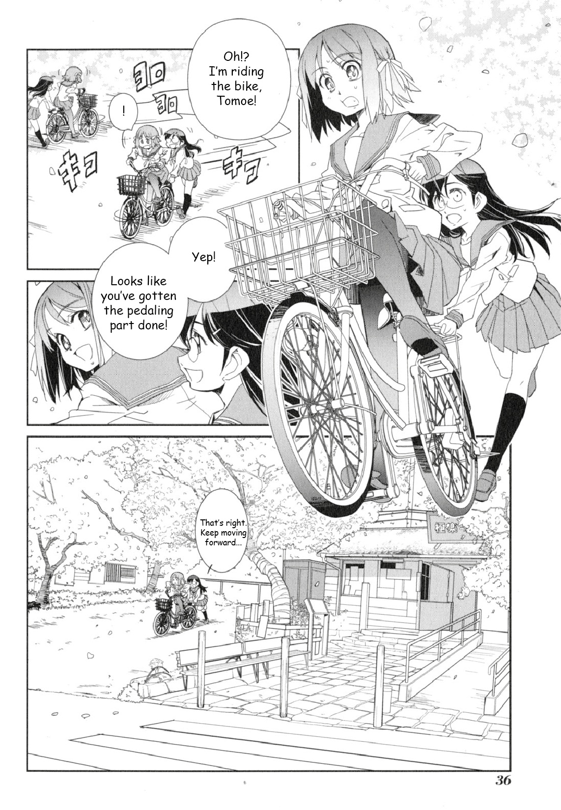 Minami Kamakura Koukou Joshi Jitenshabu Chapter 1.2 page 36 - Chapter 1 v2 : "My First Time Riding a Bike"