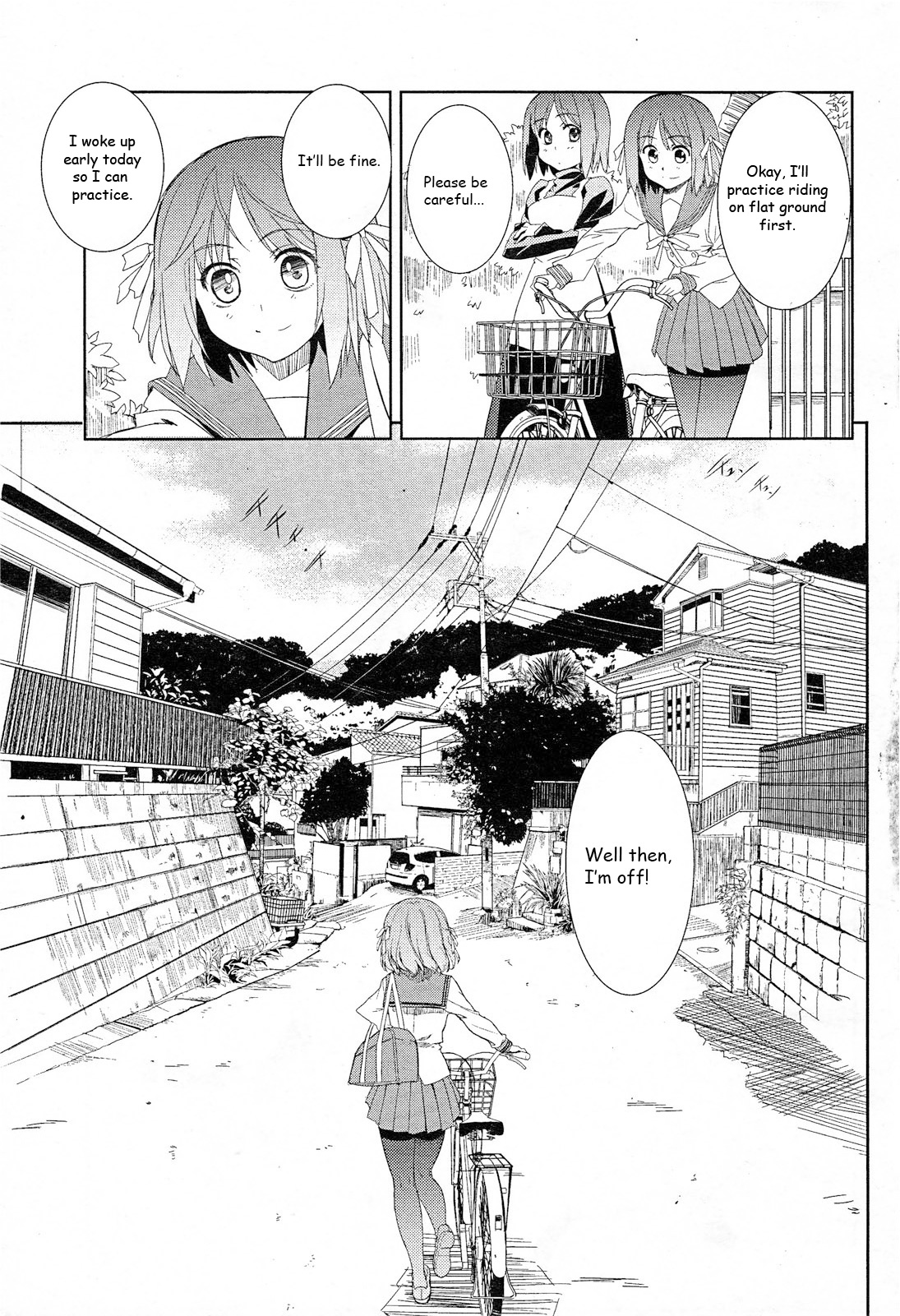 Minami Kamakura Koukou Joshi Jitenshabu Chapter 1.2 page 7 - Chapter 1 v2 : "My First Time Riding a Bike"
