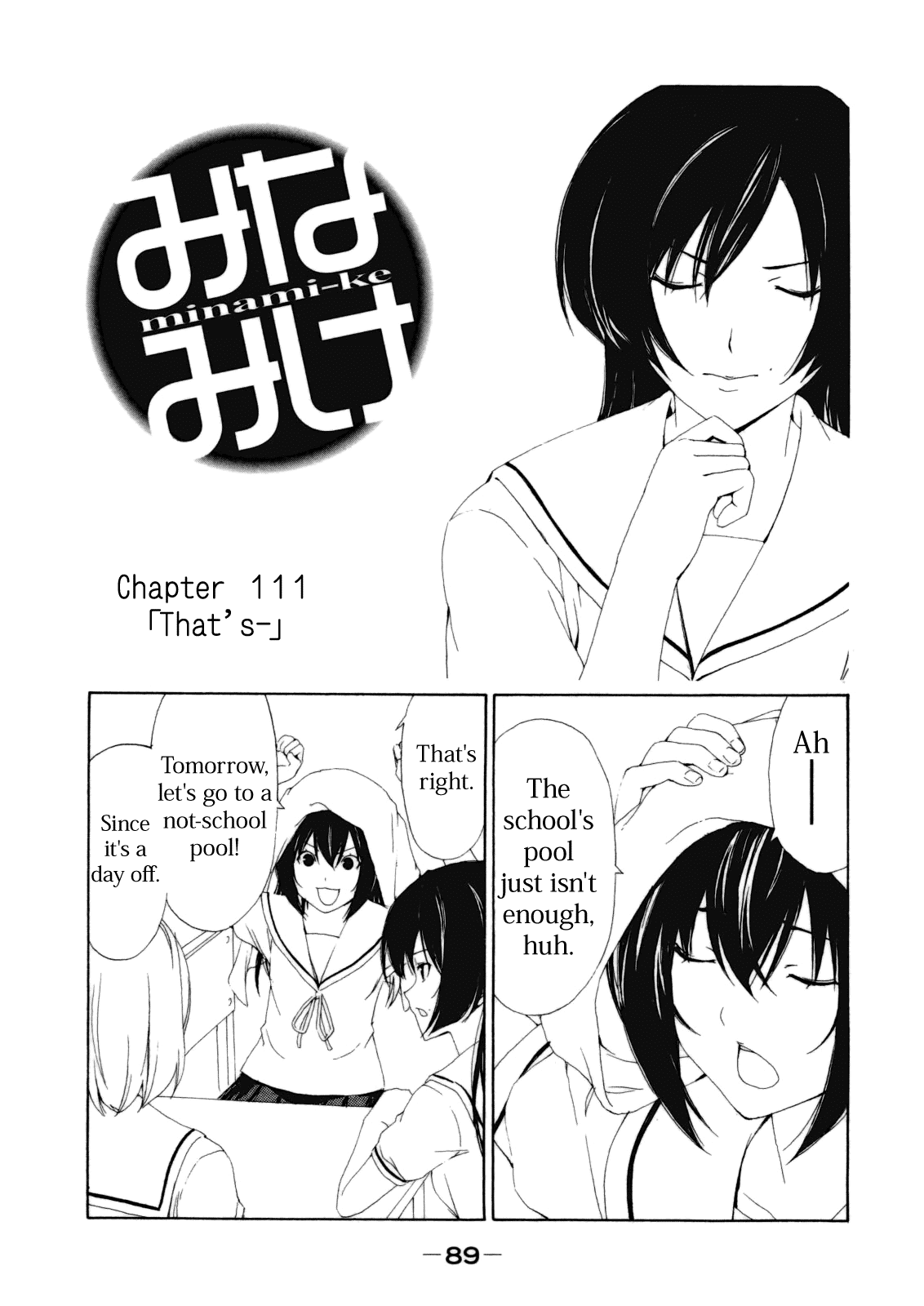 Minami-ke Chapter 111 page 1 - Chapter 111: That's-