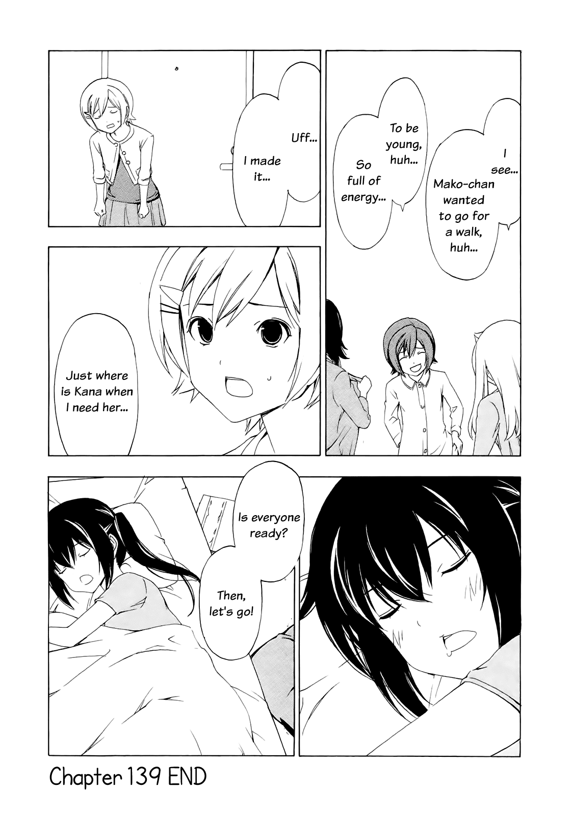 Minami-ke Chapter 139 page 8 - Chapter 139: Lazing Around