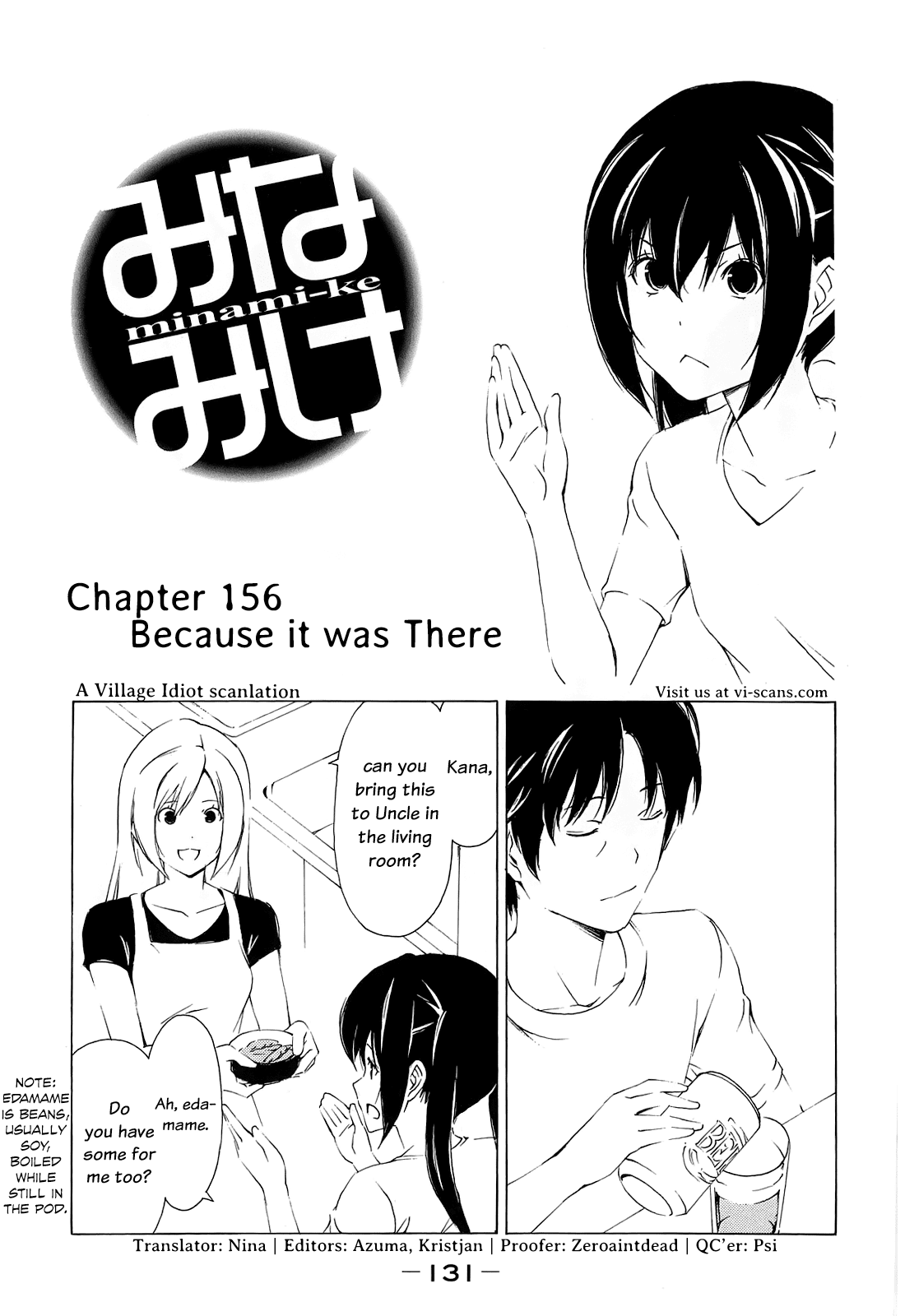 Minami-ke Chapter 156 page 1 - Chapter 156: Because it was There