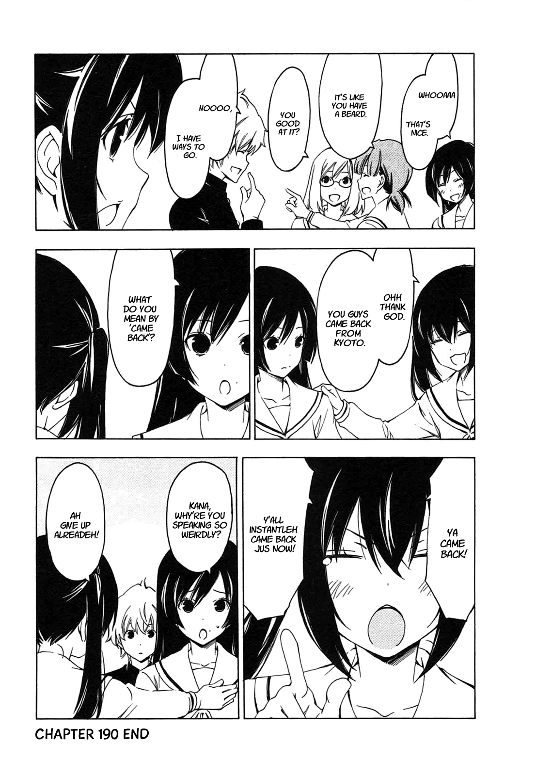 Minami-ke Chapter 190 page 8 - Chapter 190: I came back