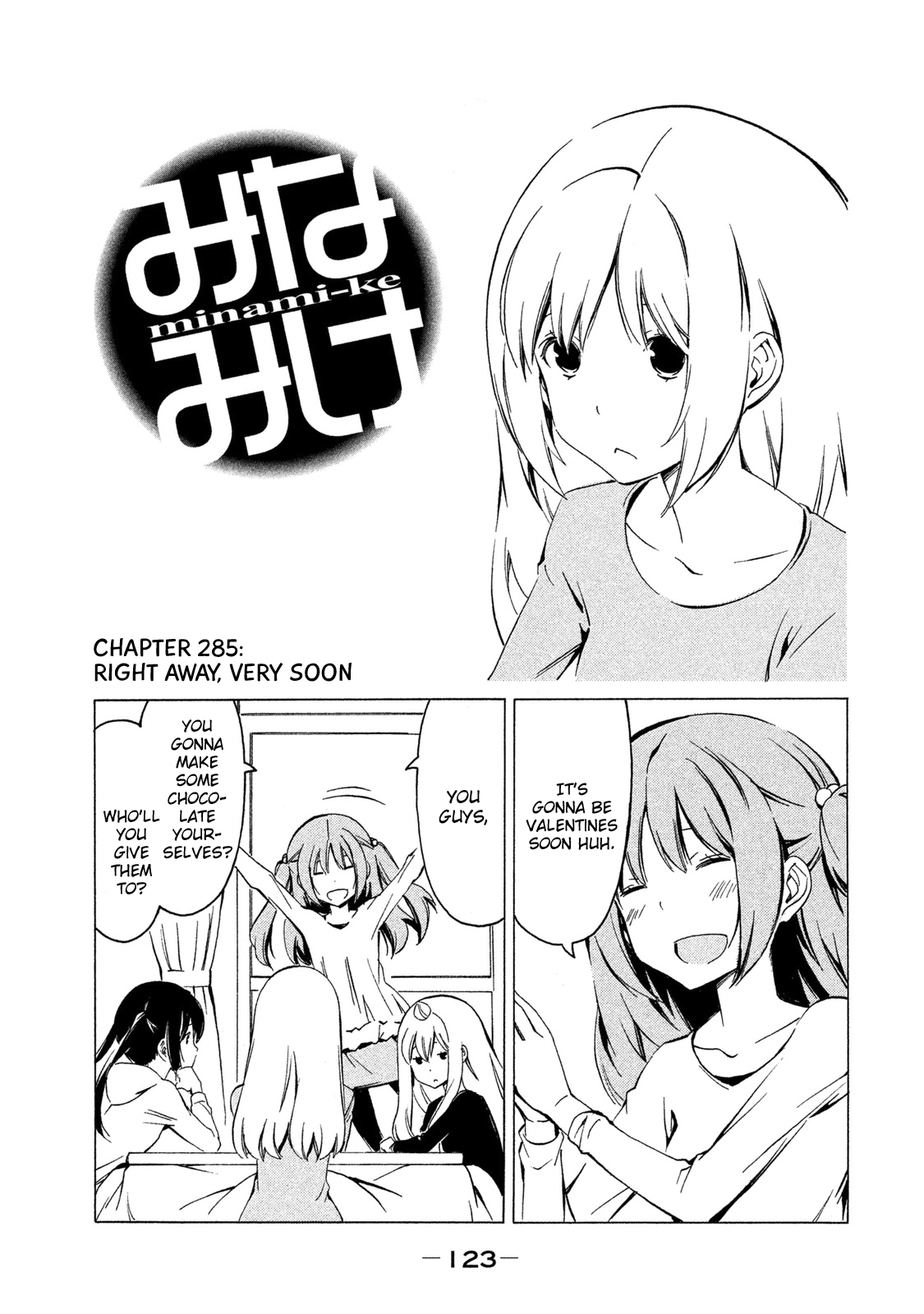 Minami-ke Chapter 285 page 1 - Chapter 285: Right away, very soon