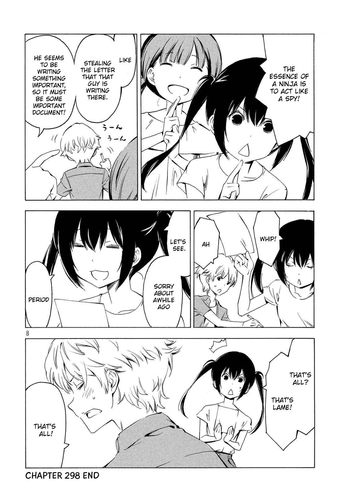 Minami-ke Chapter 298 page 8 - Chapter 298: Communicating through letters
