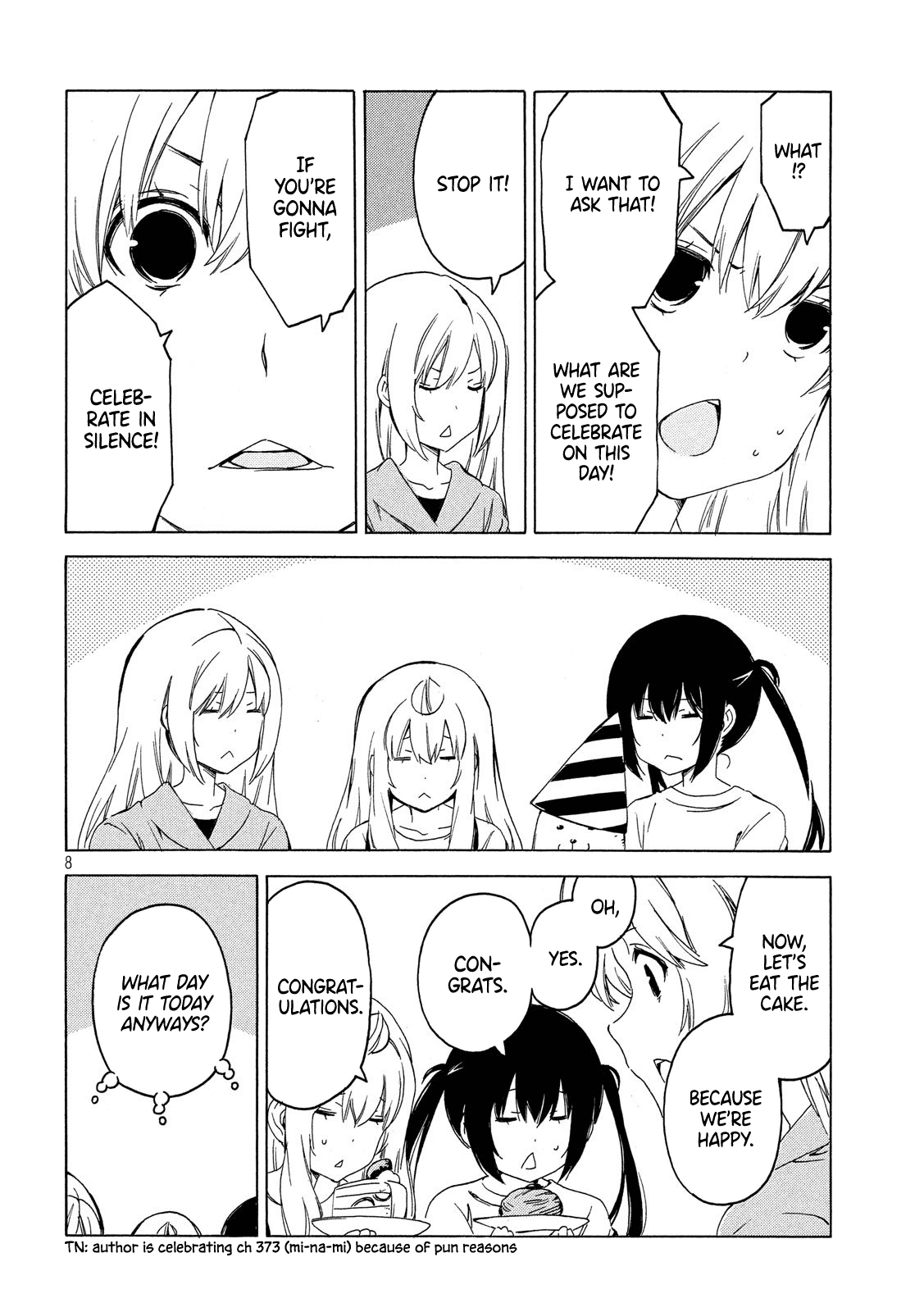 Minami-ke Chapter 373 page 8 - Chapter 373: Special day?