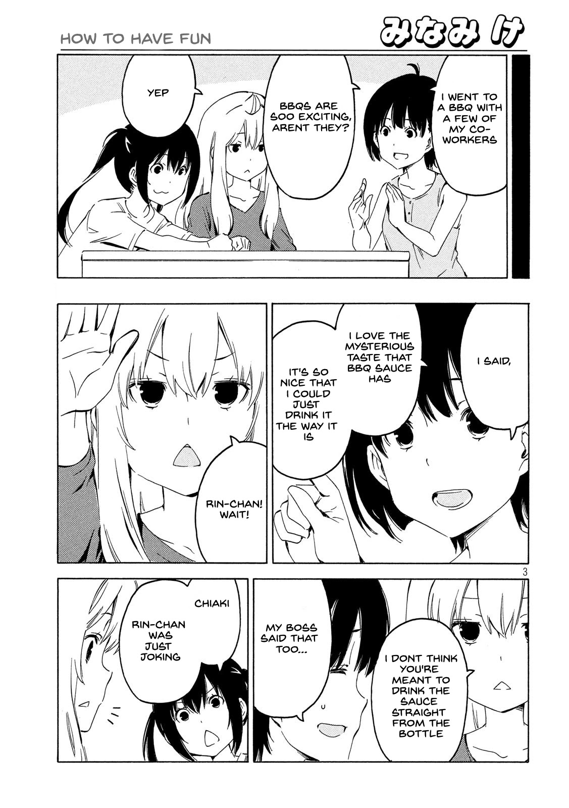 Minami-ke Chapter 396 page 3 - Chapter 396: How to have fun