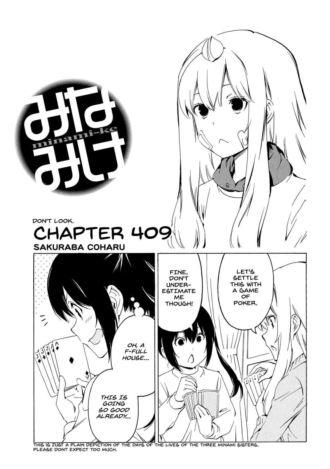 Minami-ke Chapter 409 page 1 - Chapter 409: Don't look
