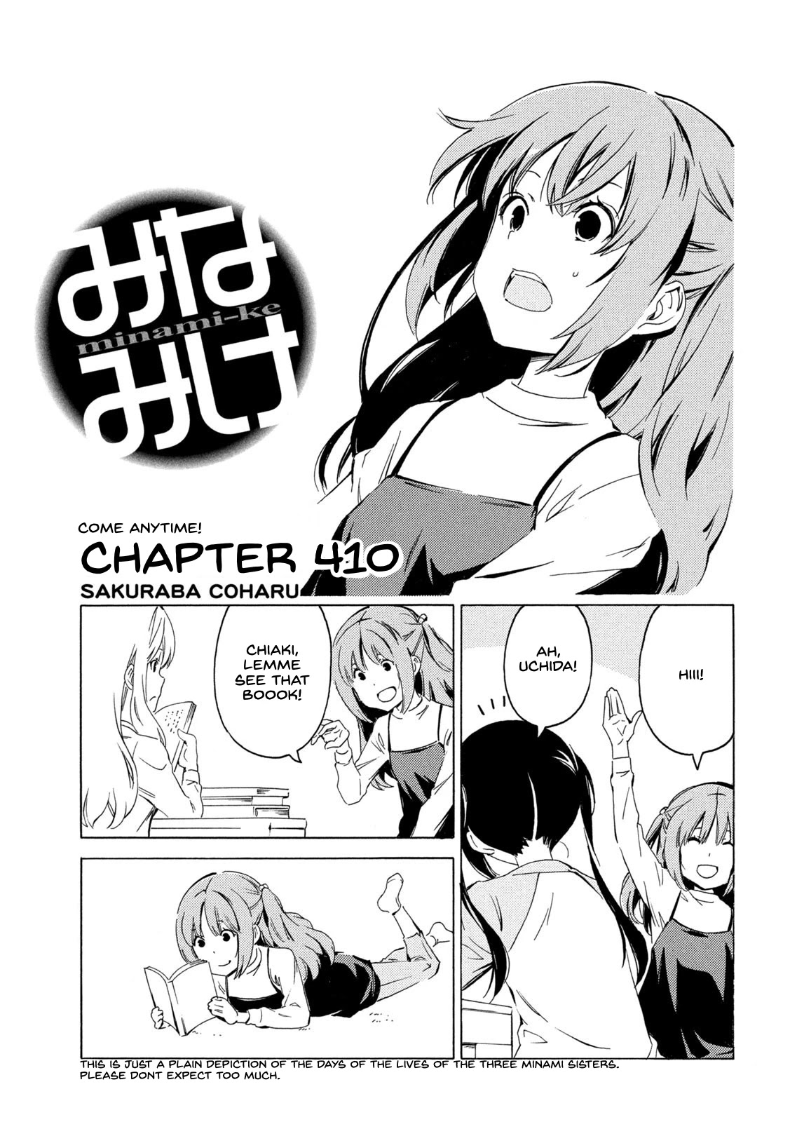 Minami-ke Chapter 410 page 1 - Chapter 410: Come Anytime!
