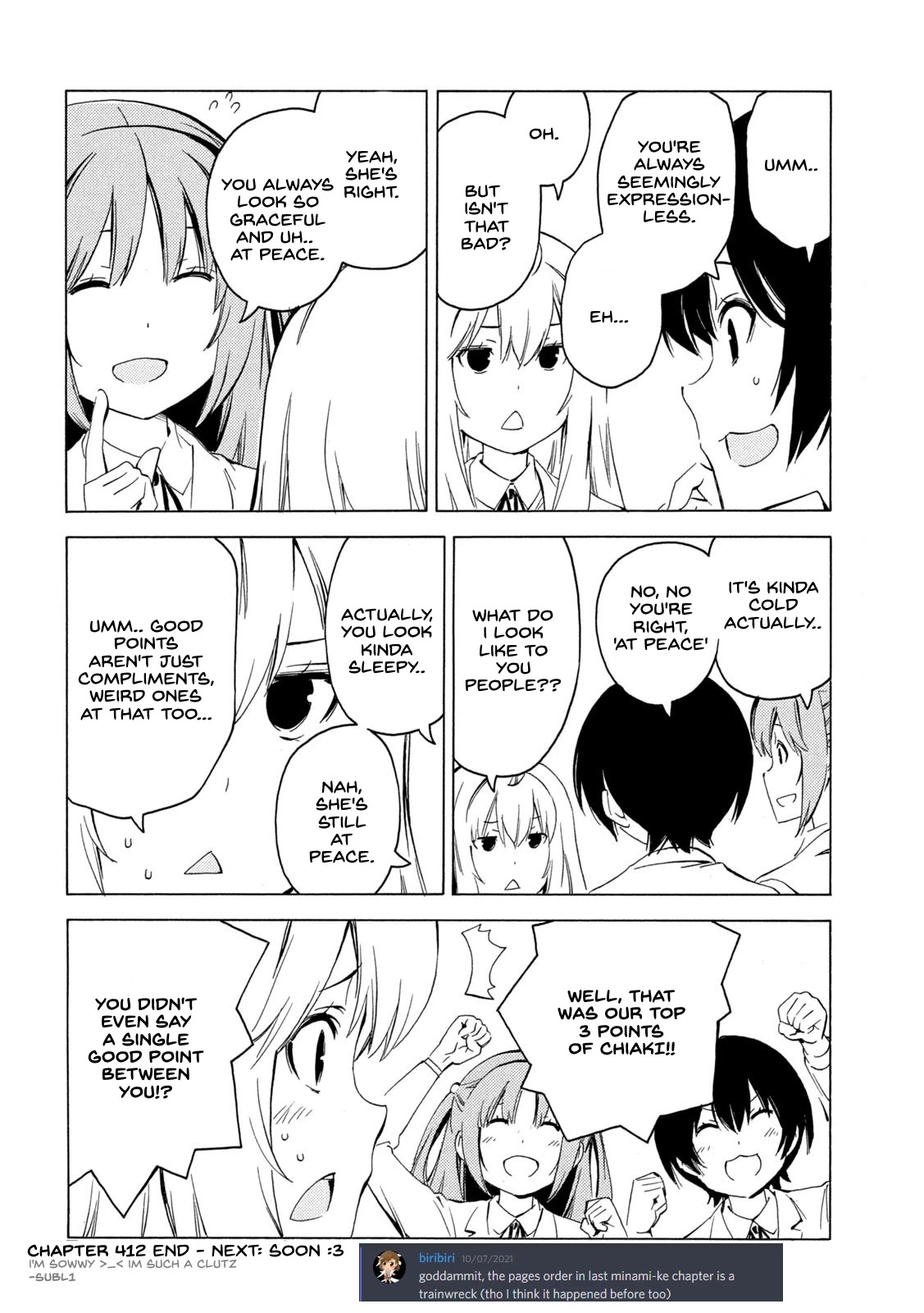 Minami-ke Chapter 412 page 8 - Chapter 412: Top 20