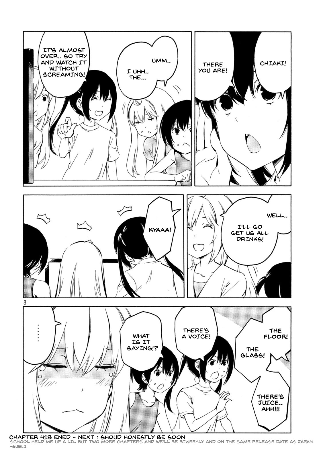 Minami-ke Chapter 419 page 8 - Chapter 419: Fetch.