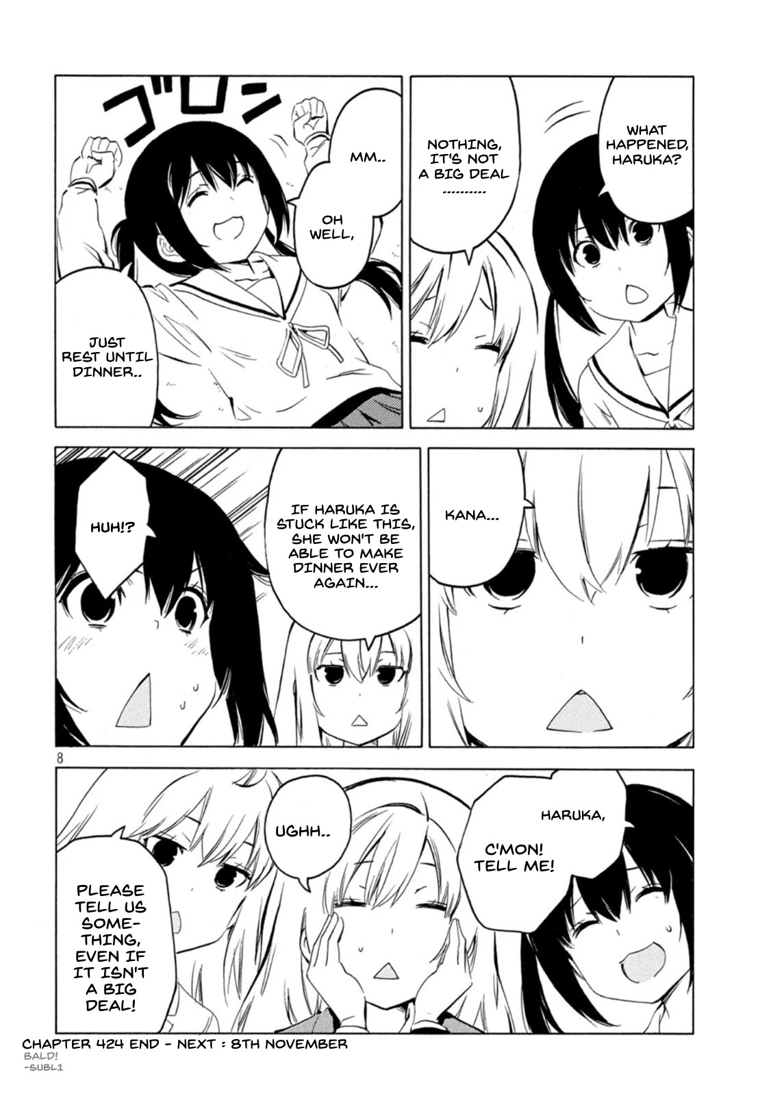 Minami-ke Chapter 424 page 8 - Chapter 424: A Strong Story