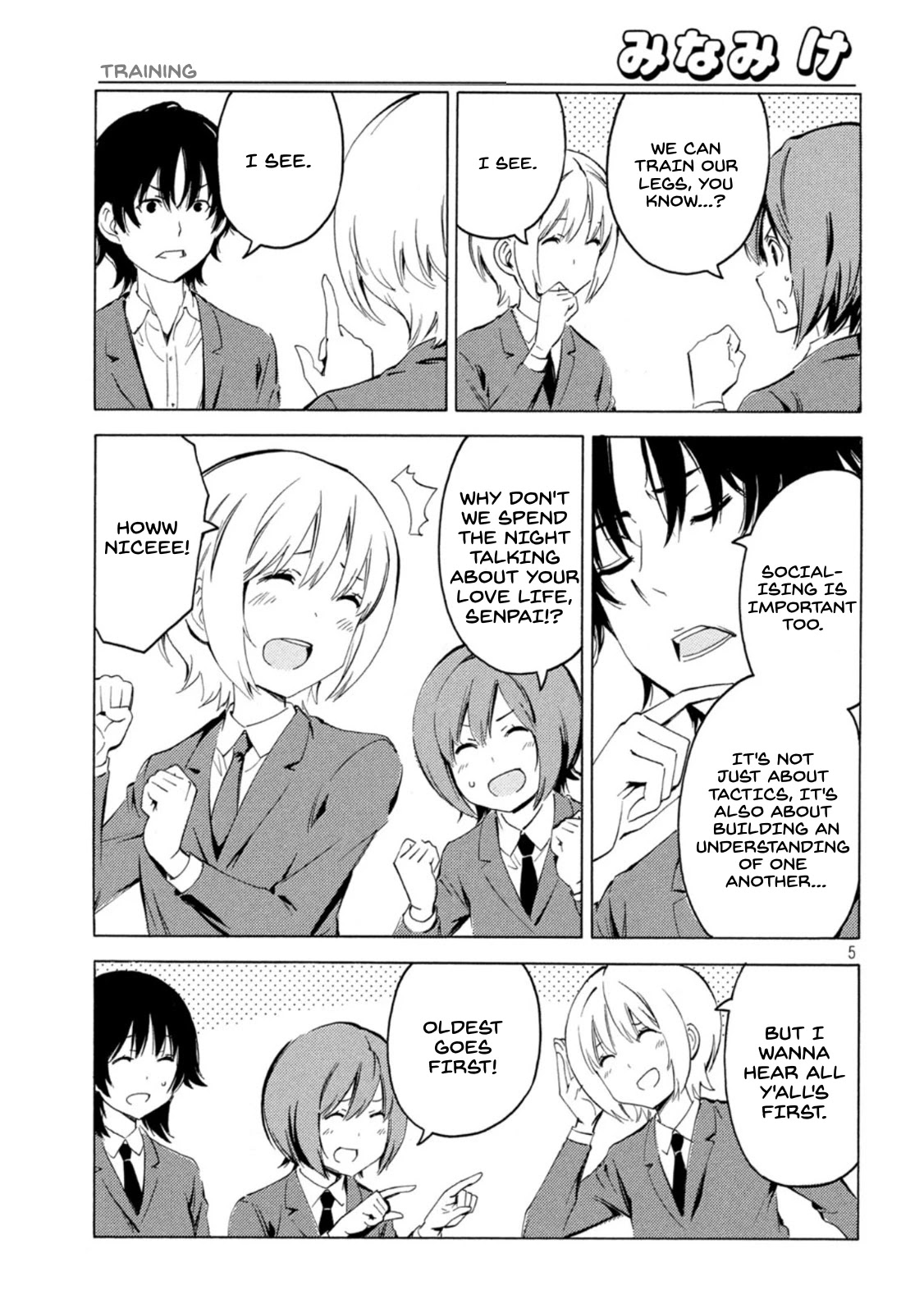 Minami-ke Chapter 425 page 5 - Chapter 425: Training