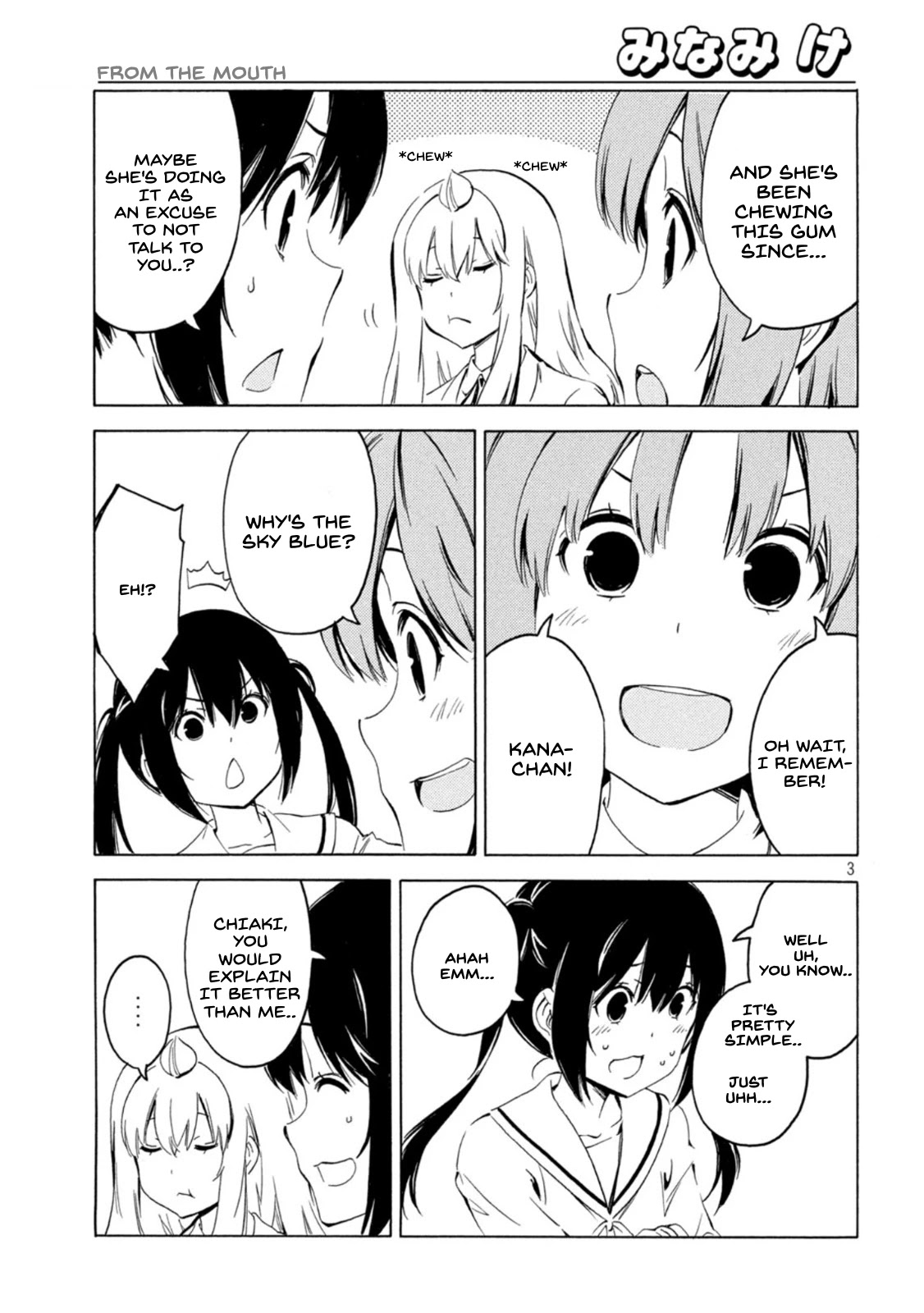 Minami-ke Chapter 427 page 3 - Chapter 427: From The Mouth