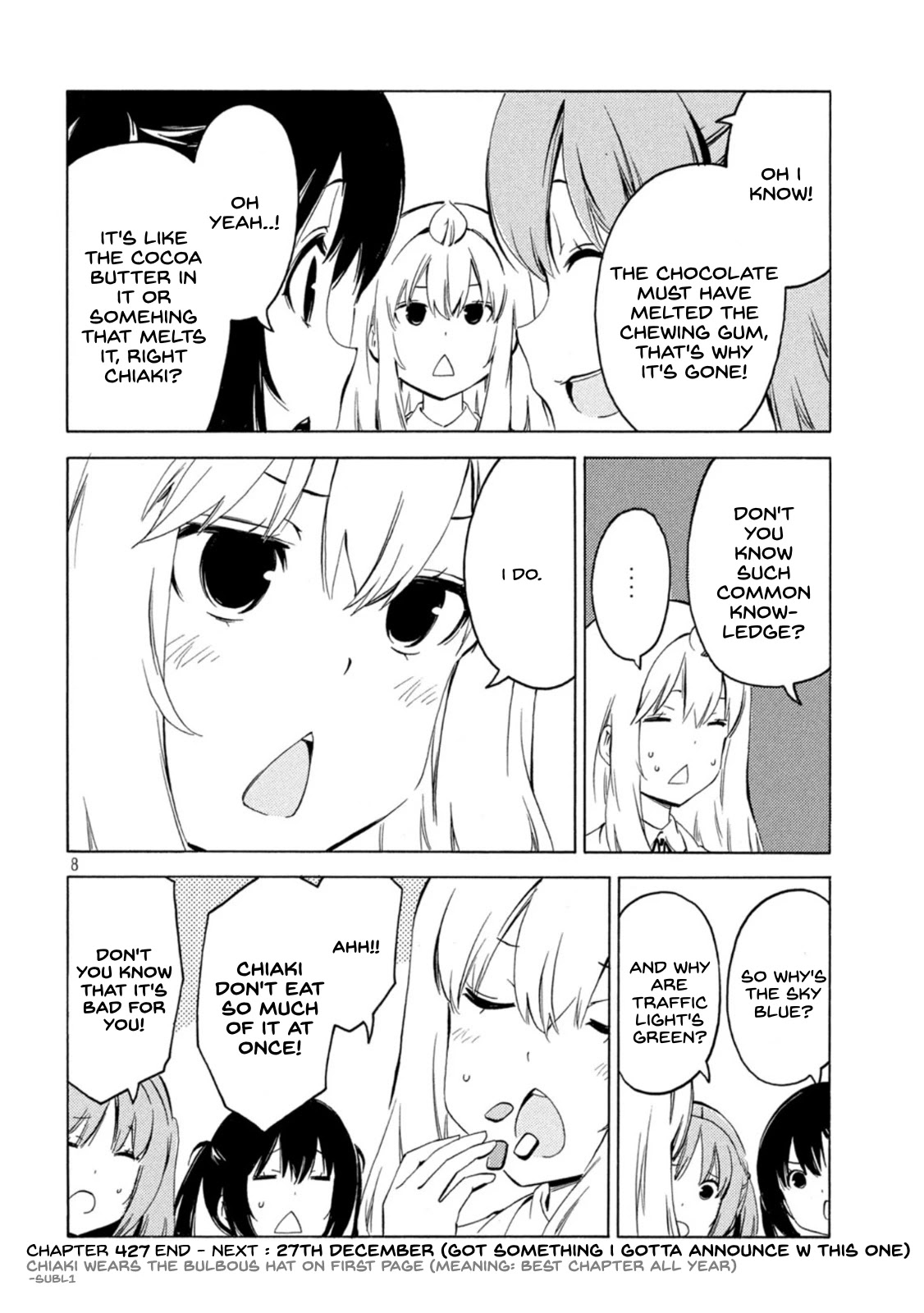 Minami-ke Chapter 427 page 8 - Chapter 427: From The Mouth