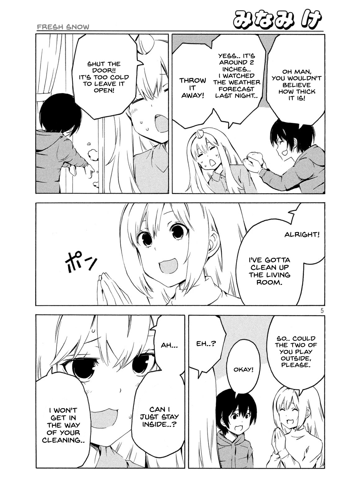 Minami-ke Chapter 428 page 5 - Chapter 428: Fresh Snow