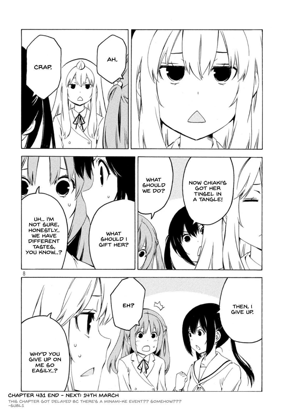 Minami-ke Chapter 431 page 8 - Chapter 431: Youth Representatives