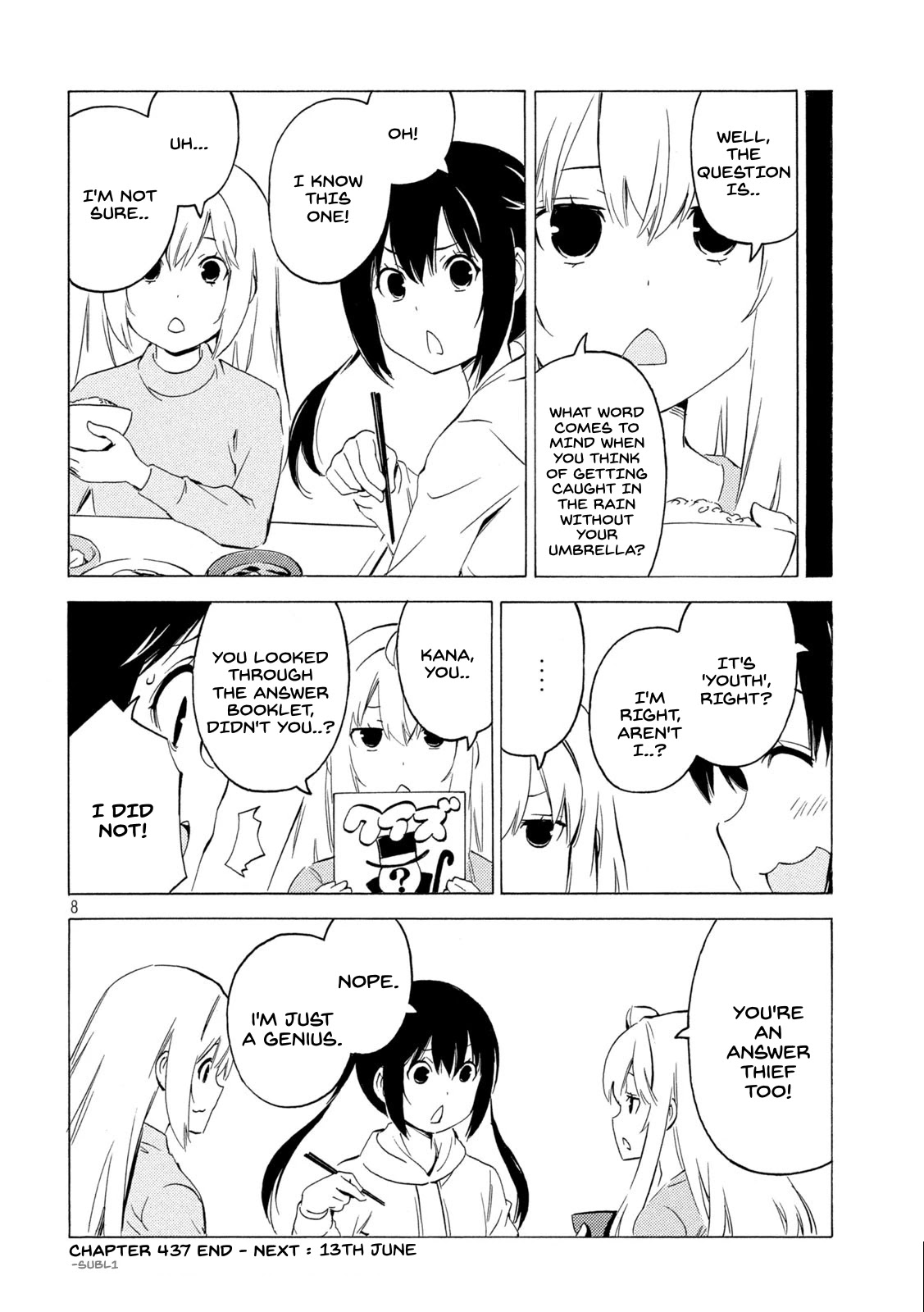 Minami-ke Chapter 437 page 8 - Chapter 437: Answer Thief