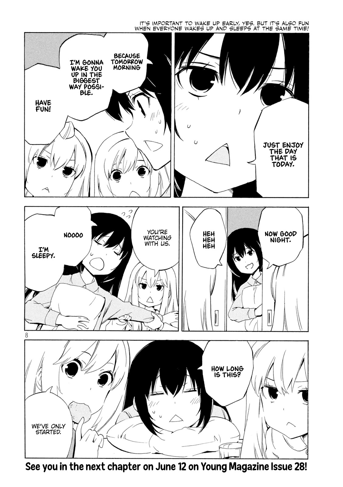 Minami-ke Chapter 461 page 8 - Chapter 461: Waking up early