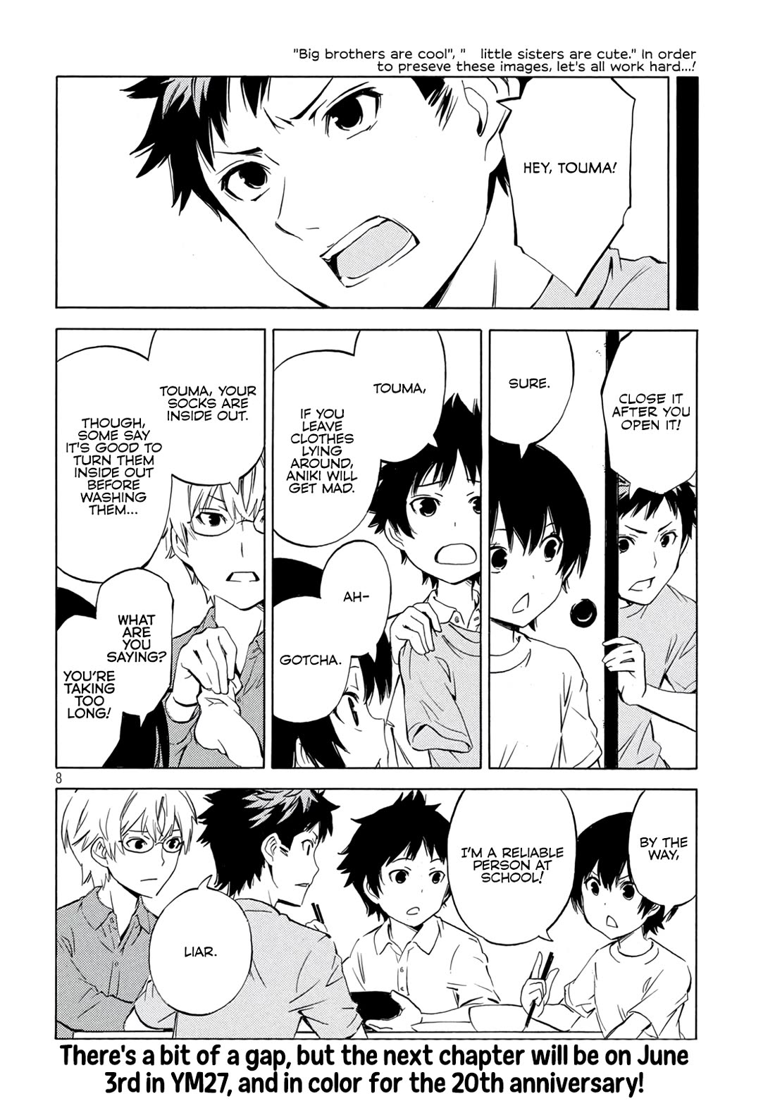 Minami-ke Chapter 484 page 8 - Chapter 484: Disillusioned