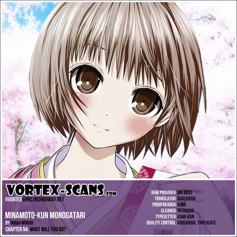 Minamoto-kun Monogatari Chapter 94 page 1 - Chapter 94: What will you do?
