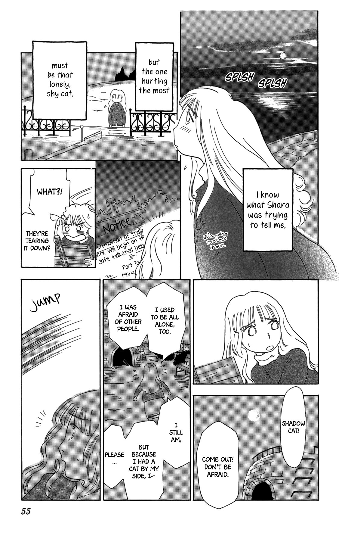 Minato Machi Neko Machi Chapter 14 page 13 - Chapter 14: Moon, Shadows, Cats