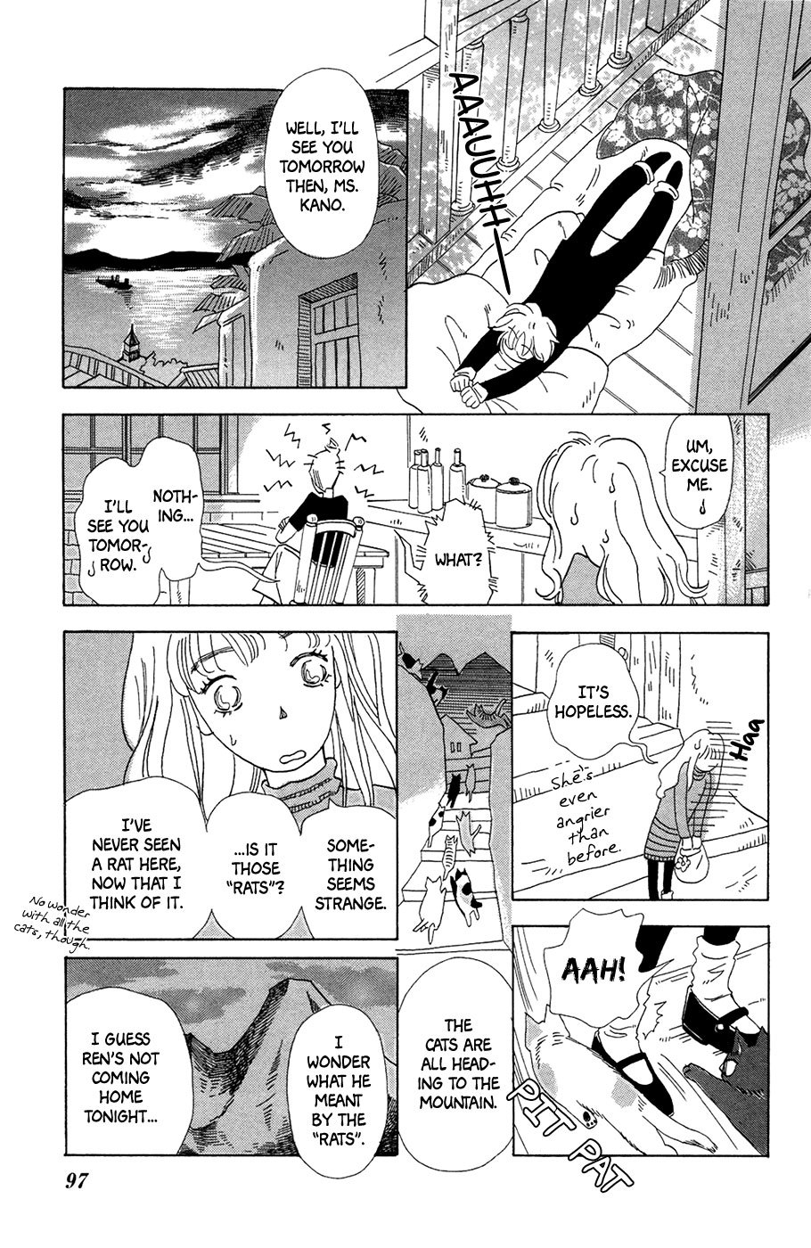 Minato Machi Neko Machi Chapter 4 page 14 - Chapter 4: Ms. Kano's Sleeping Lover