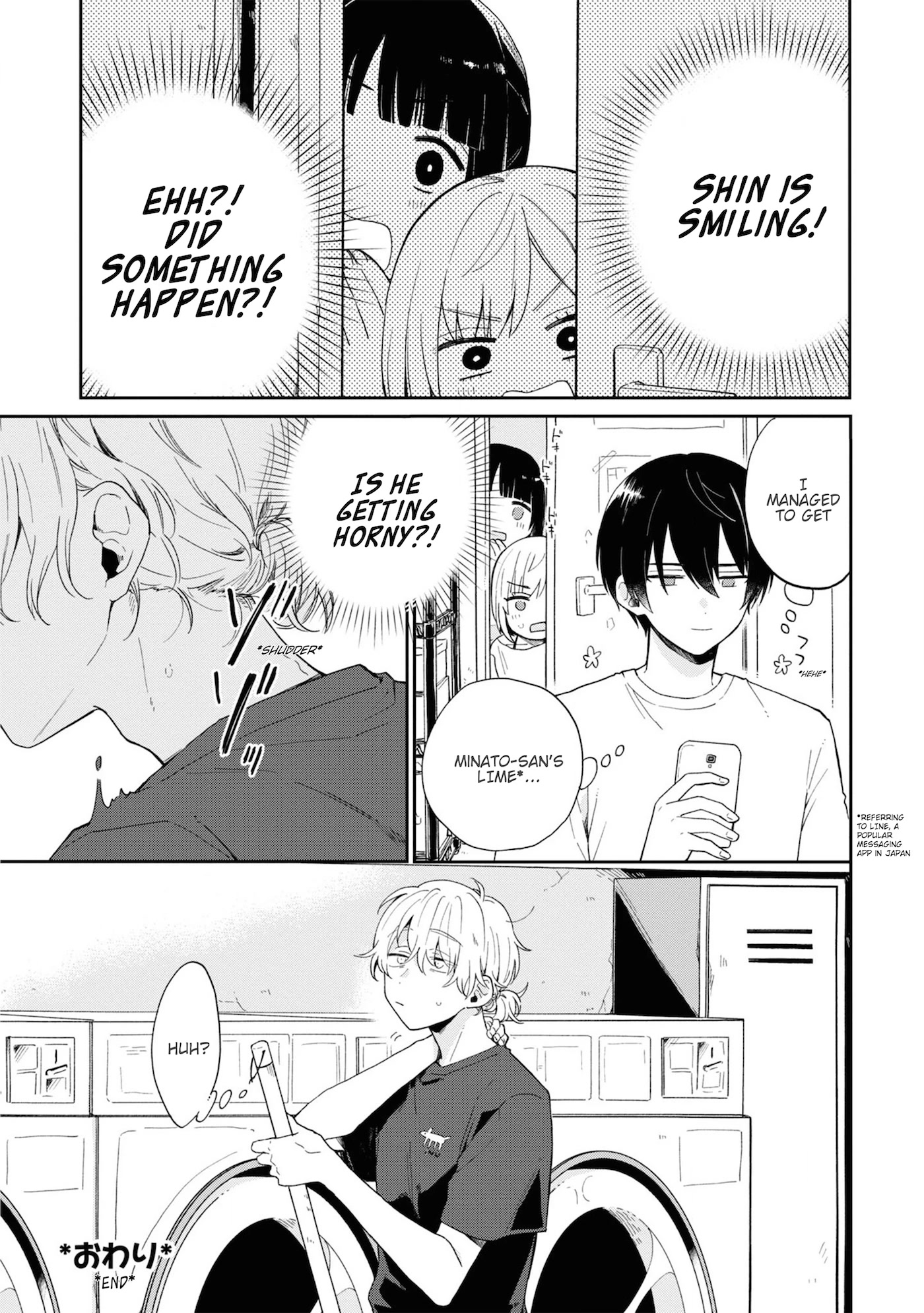 Minato Shouji Coin Laundry Chapter 1.5 page 3 - Chapter 1.5: What happened to Shin?!