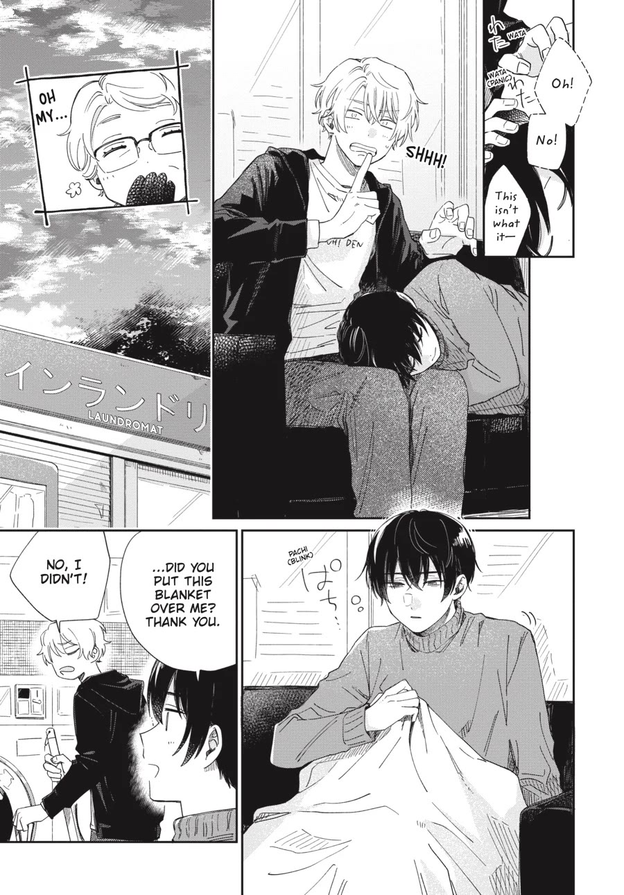 Minato Shouji Coin Laundry Chapter 18.6 page 7 - Chapter 18.6: Bonus comic: My first lap nap