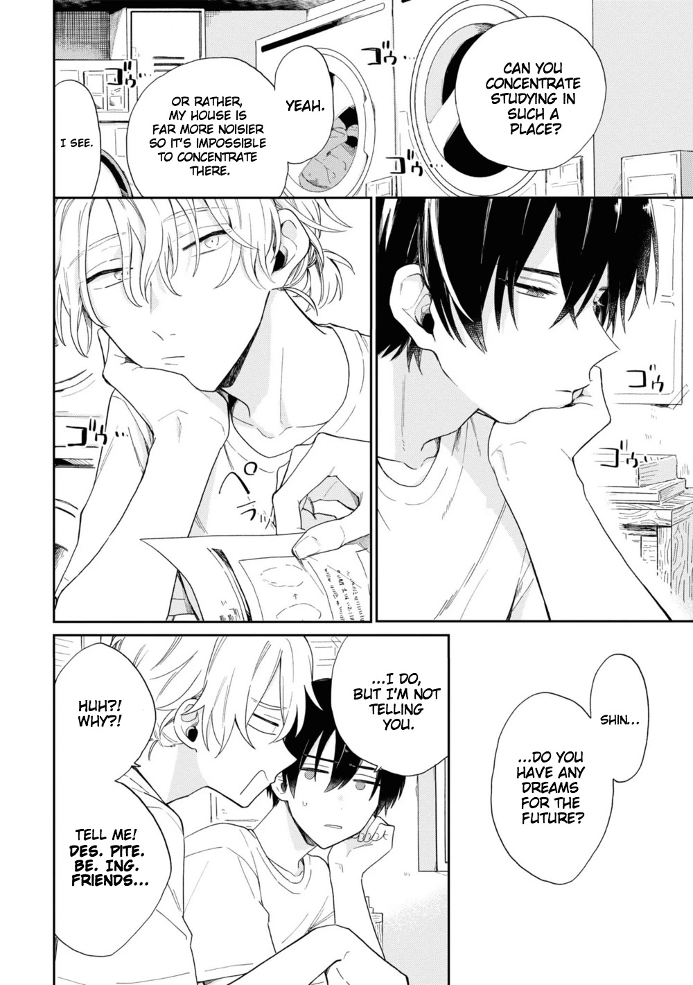 Minato Shouji Coin Laundry Chapter 2 page 14 - Chapter 2: Despite being friends, I still can't pay a visit.