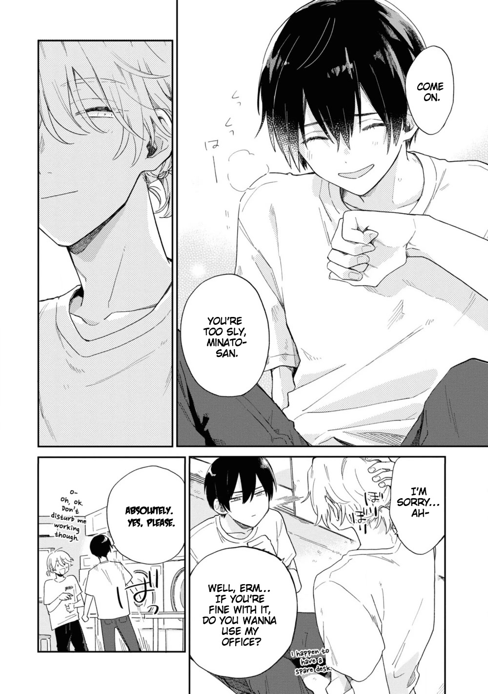 Minato Shouji Coin Laundry Chapter 2 page 22 - Chapter 2: Despite being friends, I still can't pay a visit.